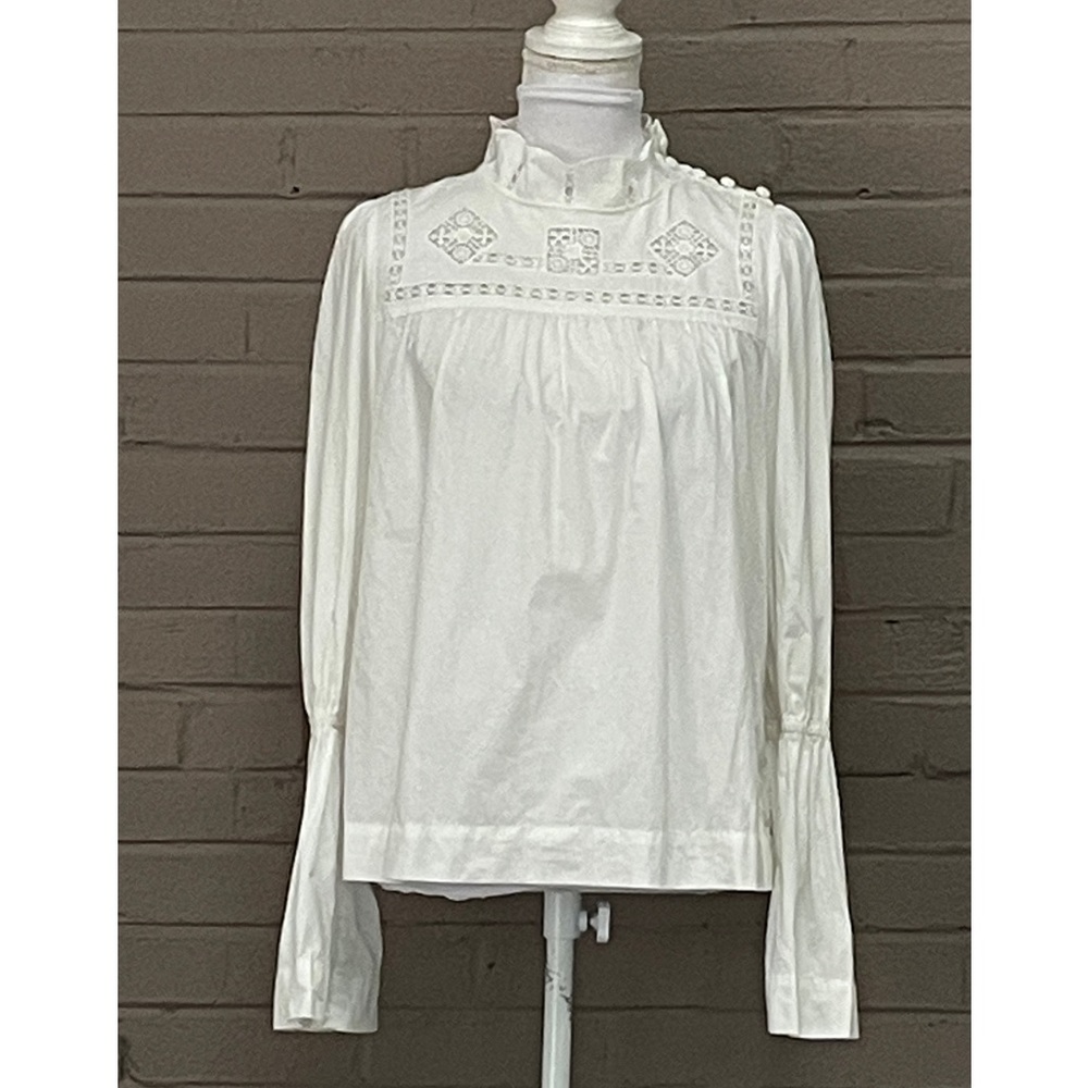 Free People White cotton blouse  S